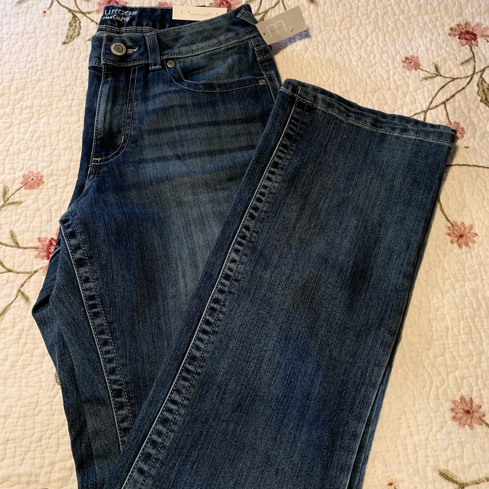 NWT Maurices Denim Flex High-Rise Slim Boot 8 long